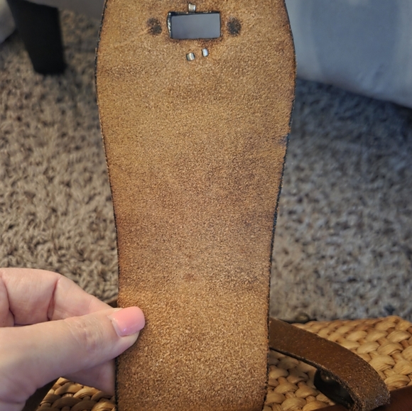 Vintage John Romain Straw Purse Bag Woven Double Leather Straps Turnlock EUC - Picture 15 of 16